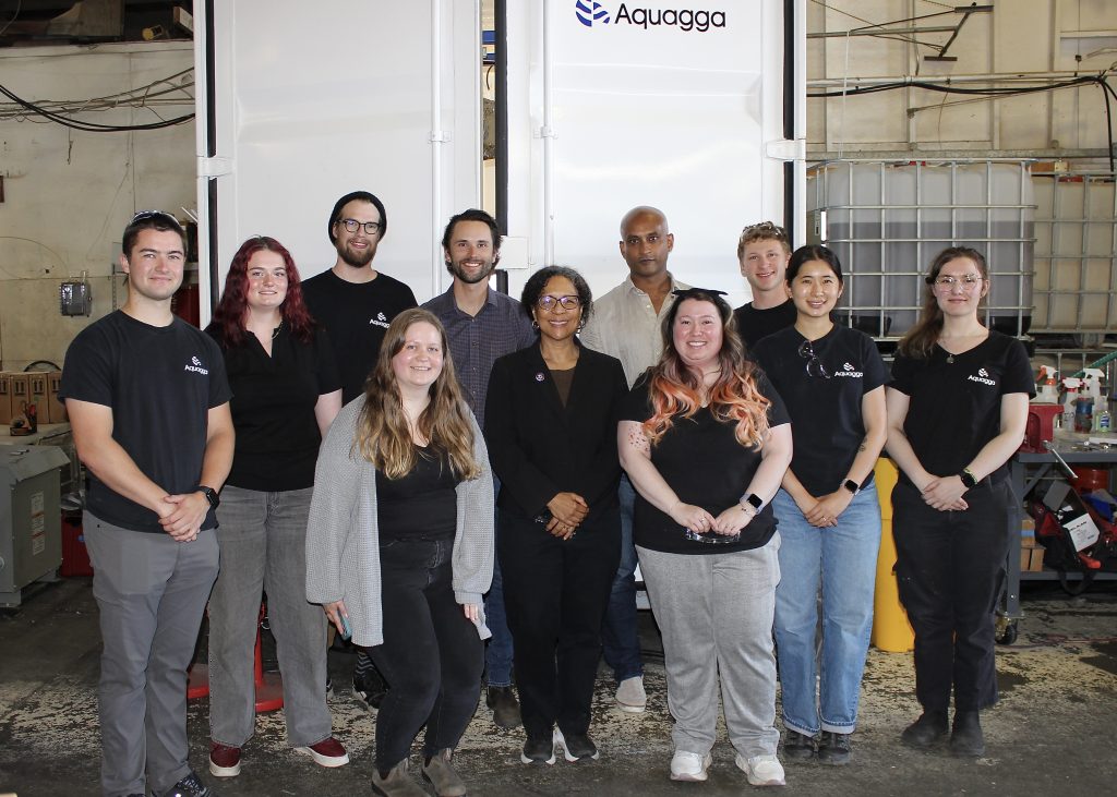 Representative Strickland with the Aquagga team at the Tacoma PFAS-destruction facility, September 2025