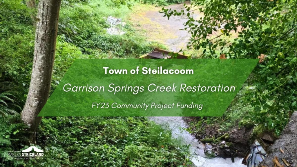 Strickland announces $1.5 million for Steilacoom Garrison Springs Creek restoration, November 30, 2023
